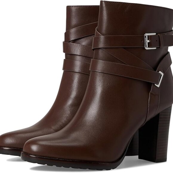 Lauren Ralph Lauren womens Collins Calfskin Bootie Heel - Picture 1 of 5